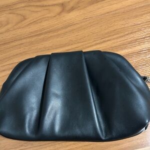 Black Pleated Clutch Bag